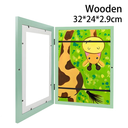 Children's Art Storage Frame with Magnetic Front Opening & Strap