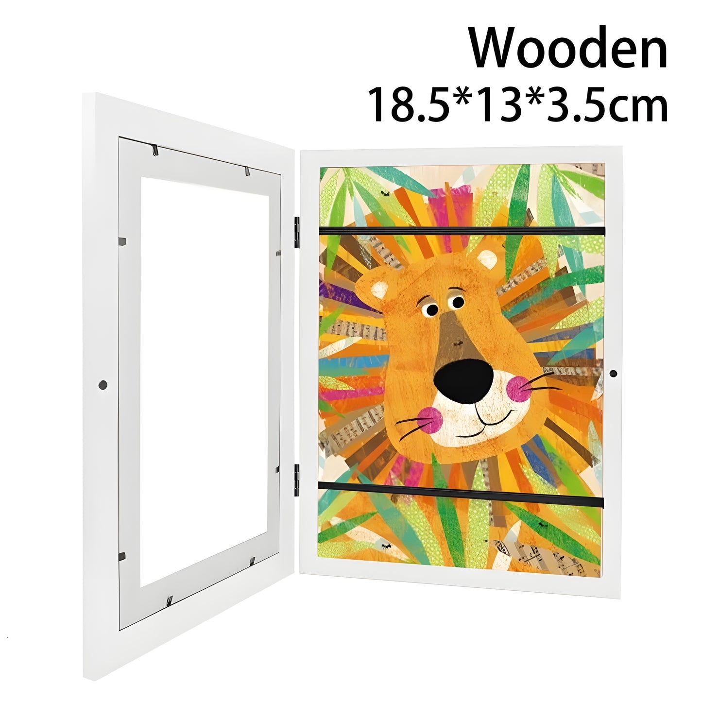 Children's Art Storage Frame with Magnetic Front Opening & Strap