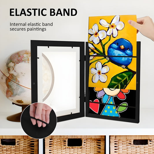 Children's Art Storage Frame with Magnetic Front Opening & Strap