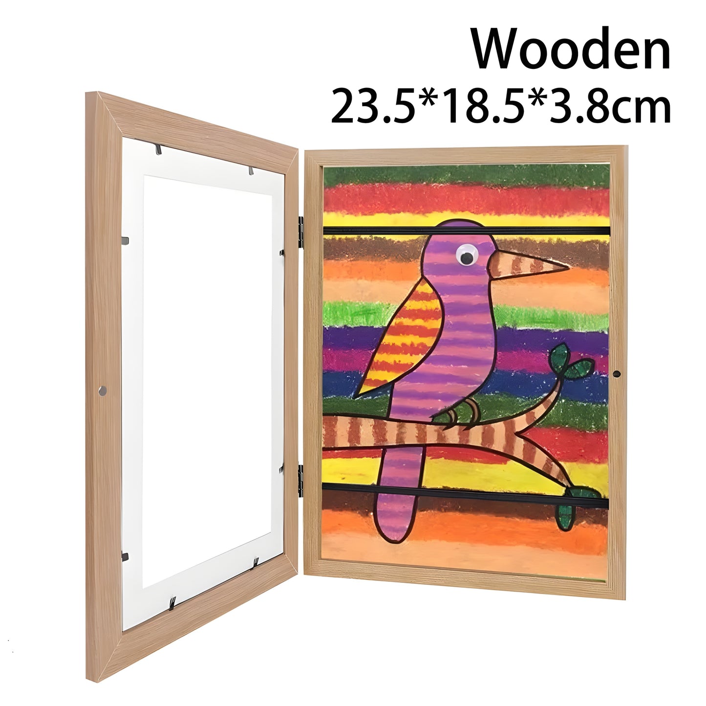 Children's Art Storage Frame with Magnetic Front Opening & Strap