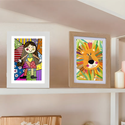 Children's Art Storage Frame with Magnetic Front Opening & Strap