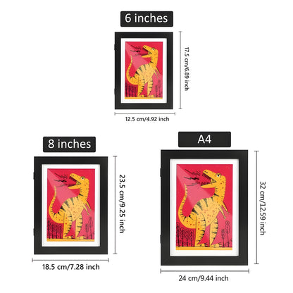 Children's Art Storage Frame with Magnetic Front Opening & Strap