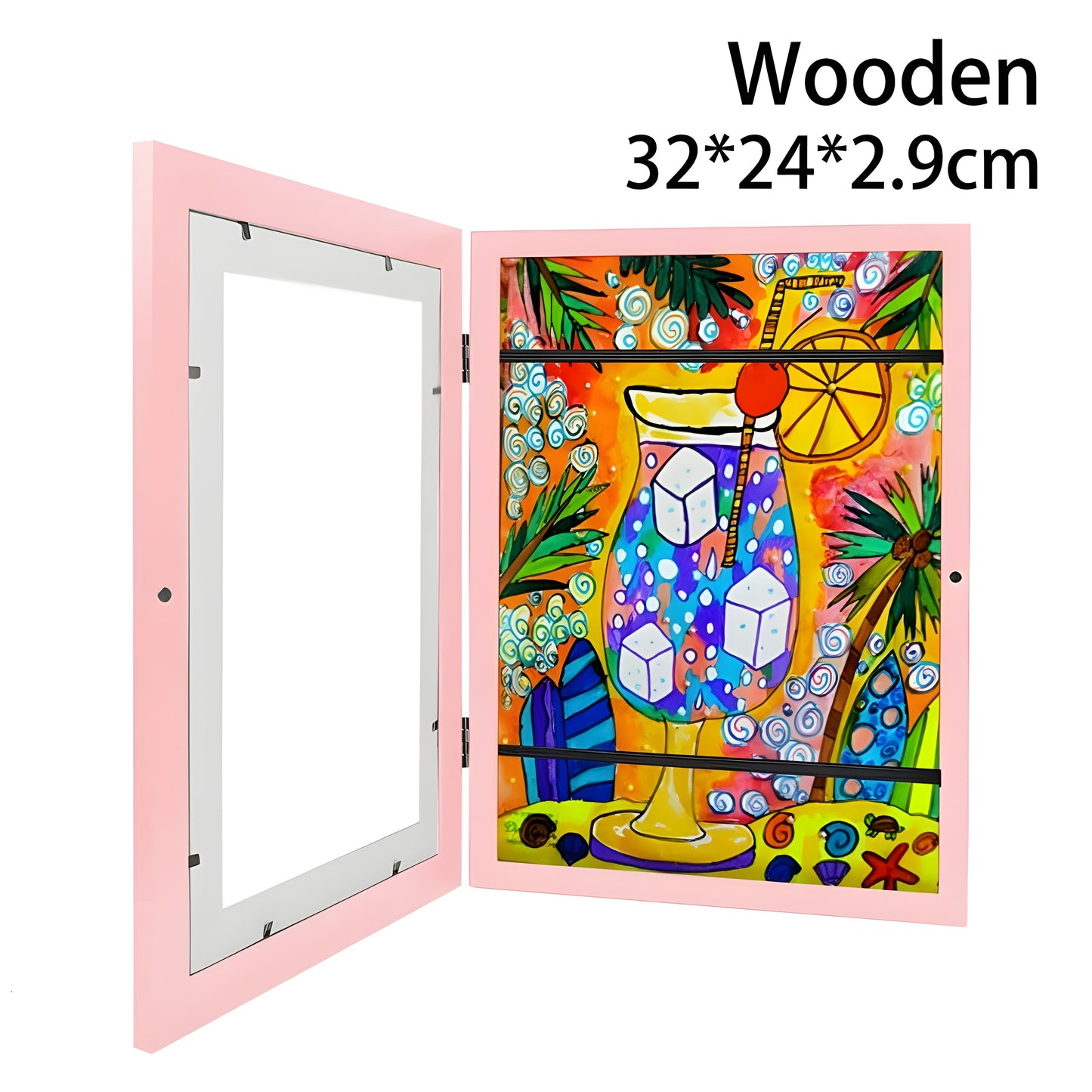 Children's Art Storage Frame with Magnetic Front Opening & Strap