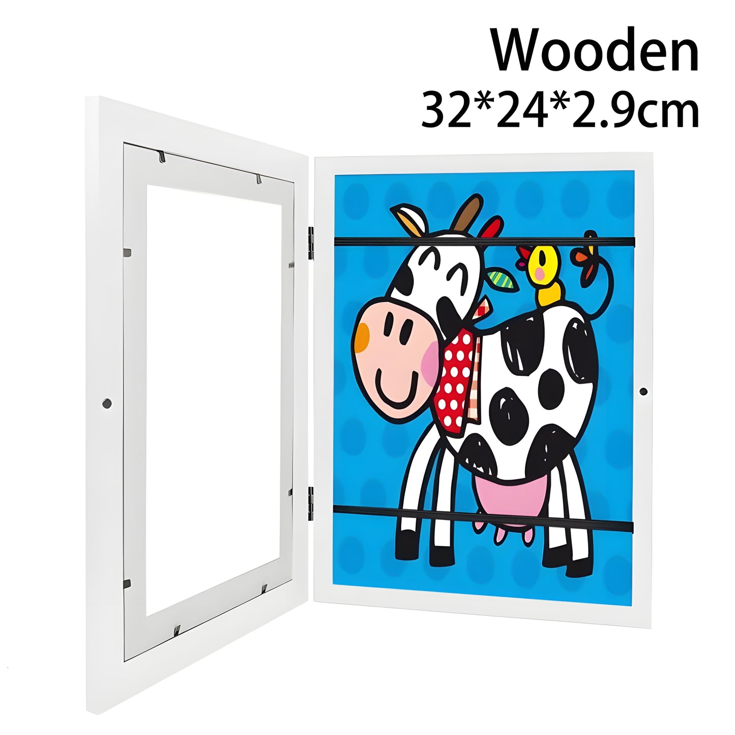 Children's Art Storage Frame with Magnetic Front Opening & Strap