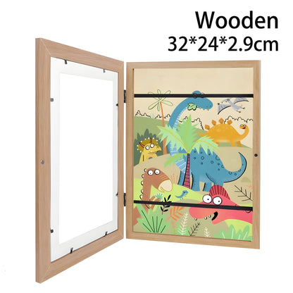 Children's Art Storage Frame with Magnetic Front Opening & Strap