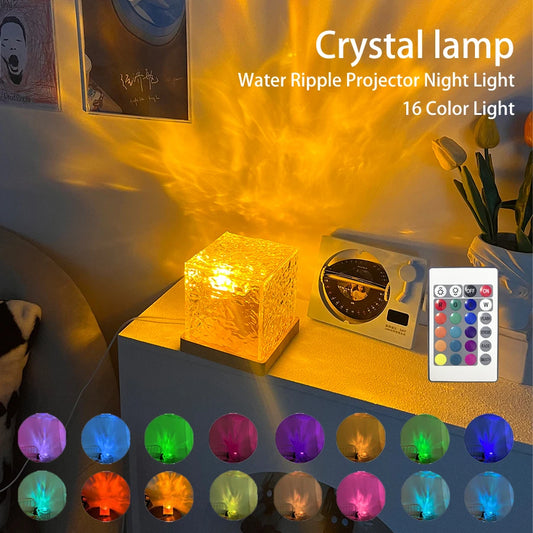 Dynamic Rotating Water Ripple Light - 16 Colors